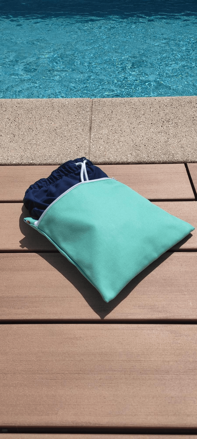 Pochette turquoise 