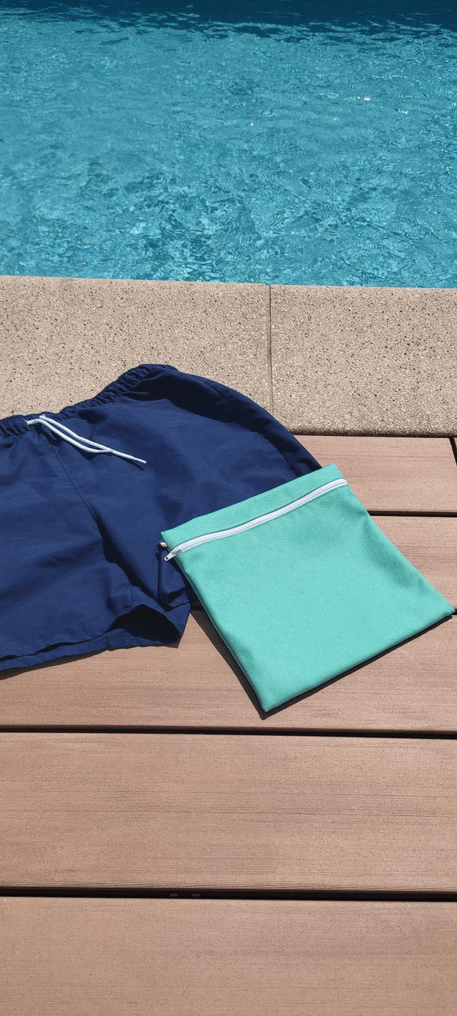 Pochette turquoise 